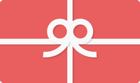 Gift Card with a simple white ribbon bow design on a red background, perfect for gifting boho clothing and Leonora Gypsy style dresses and tops.